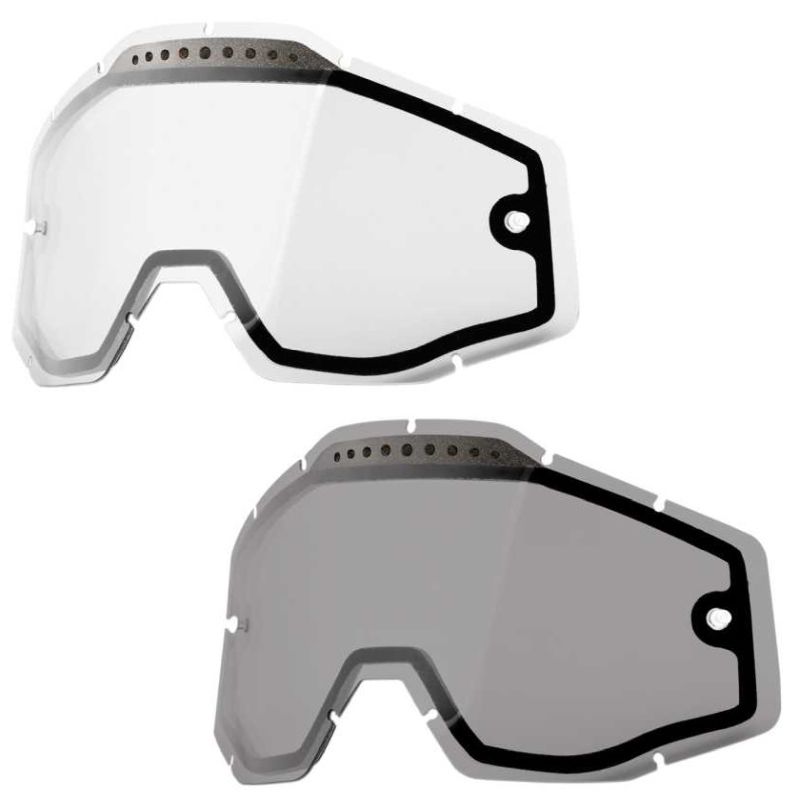 100% Strata MX / Racecraft / Accuri Replacement Vented Dual Lens Clear