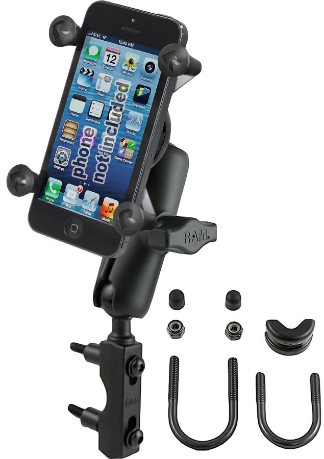 RAM Motorcycle Handlebar Mount w/ X-Grip Smartphone Crade RAM-B-174-UN7U-0