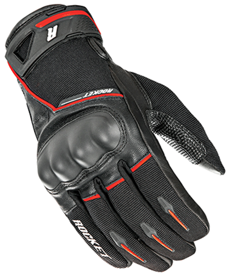 Joe Rocket Super Moto Gloves Blac/Red