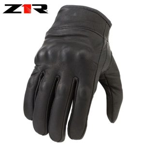 Z1R 270 Non Perforated Street Motorcycle Riding Leather Gloves - Pick Size-0