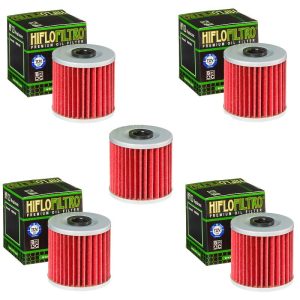Hiflofiltro 5 Pack Oil Filter Kawasaki KL250 KLR250 KLR600 KLR650 KLX650 KLX650R - HF123