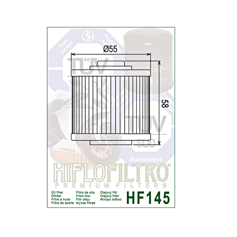 Hiflofiltro Oil Filter 3 Pack Yamaha YFM600 Grizzly YFM700R Raptor Keeway 250-169702