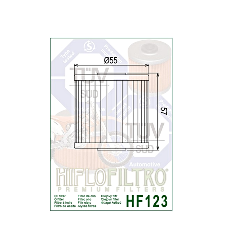 Hiflofiltro 5 Pack Oil Filter Kawasaki KEF300A KLF220 KLF250 KLF300 KLT200 KZ250-165730