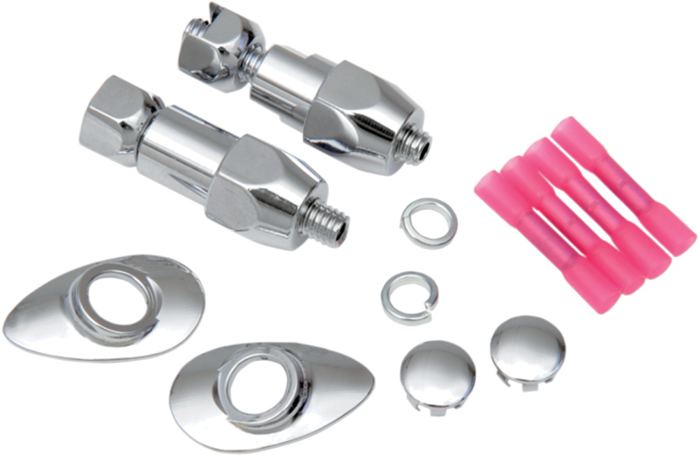 Drag Specialties Chrome Rear Turn Signal Relocation Kit -0