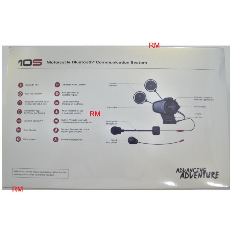Sena 10S Motorcycle Bluetooth Communication System 2 Headset Dual Pack-174433