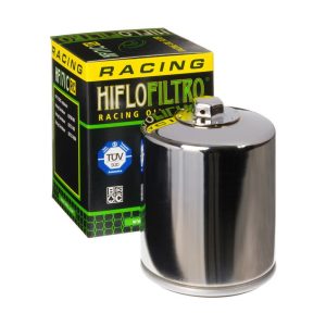 Hiflofiltro Racing Chrome Oil Filter Harley Twin Cam 99-16/ Buell 1200 94-02-0