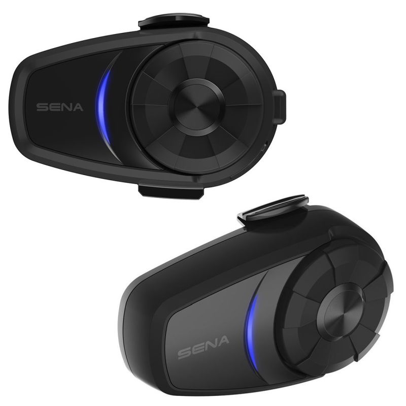 Sena 10S Motorcycle Bluetooth Communication System 2 Headset Dual Pack-0