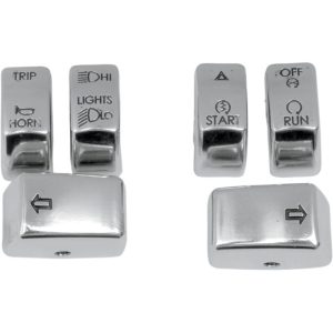 Drag Specialties Chrome Switch Cap Kit - 0616-0152-0