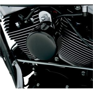 Drag Specialties Black Smooth Horn Cover For Harley Softail FLHX FLT FLHT Dyna-0