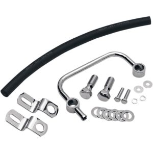 Drag Specialties Chrome Crankcase Breather Bracket Kit 2110-0316-0