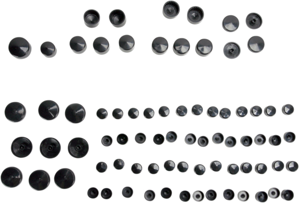 Drag Specialties Black Bolt Cover Standard Kit - 2401-0713-0