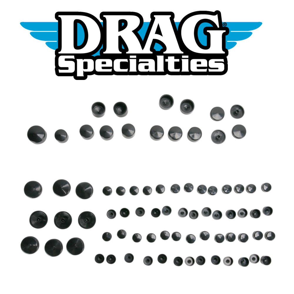 Drag Specialties Black Bolt Cover Standard Kit - 2401-0713-121912