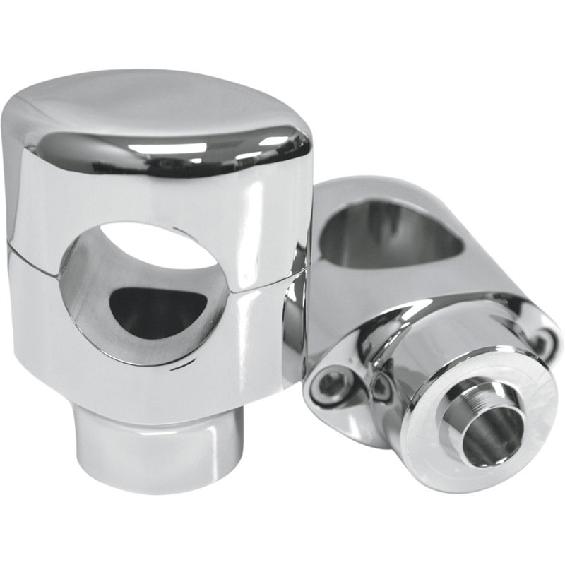 Drag Specialties Chrome Big Buffalo 1 1/2" Handlebar Riser Kit 0602-0418-0