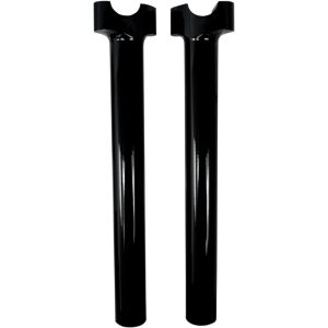 Drag Specialties Gloss Black 12" Buffalo Straight 1" Handlebar Risers For Harley-0