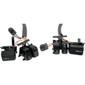 Drag Specialties Black Handlebar Switch Kit Harley Davidson 0616-0054-0