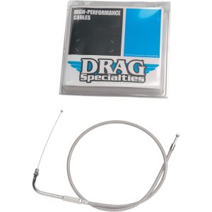 Drag Specialties 38" Braided Stainless Steel Throttle Cable Harley 0650-0312-0
