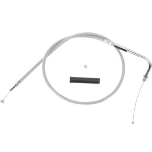 Drag Specialties 34.5 Inch Braided Stainless Throttle Cable For Harley 0650-0316