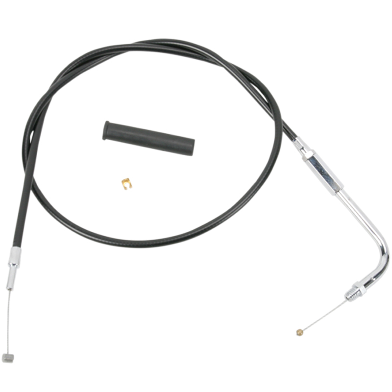 Drag Specialties Black Vinyl Throttle Cable 33 3/4" Harley - 0650-0348