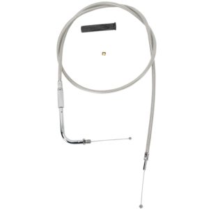 Drag Specialties 42 Inch Braided Stainless Throttle Cable For Harley 0650-0395