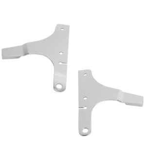 Drag Specialties Chrome Sissy Bar Side Plates Harley-Davidson 1504-0010-0