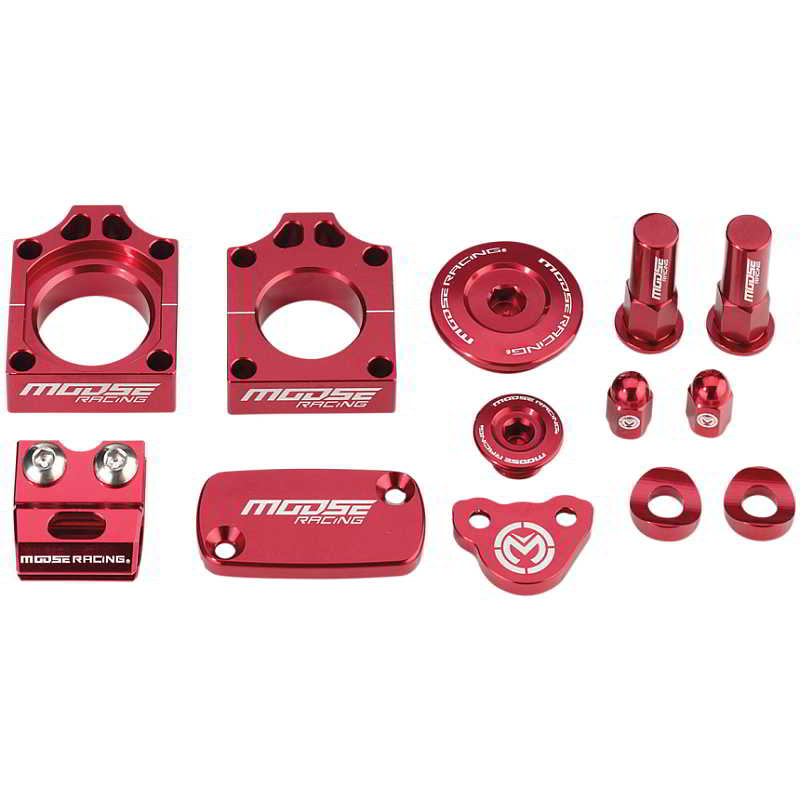 Moose Racing Bling Pack Billet Aluminum Red For Honda CRF450X - 1231-0899