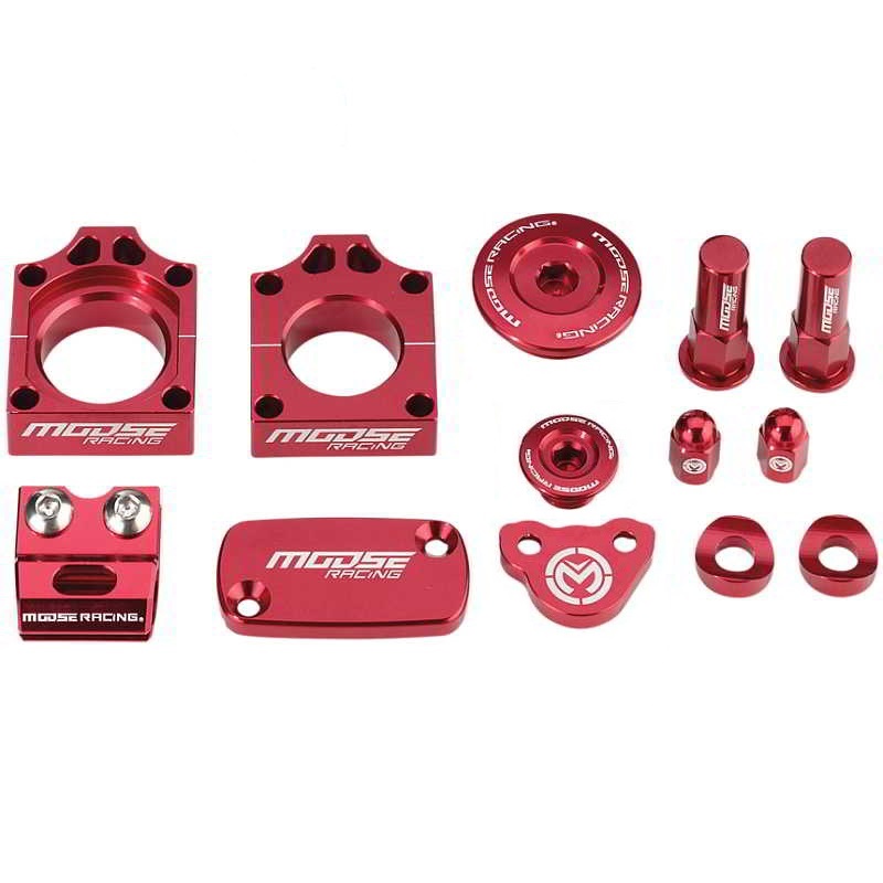 Moose Racing Bling Pack Billet Aluminum Red For Honda CRF250R 2009-2016 - 1231-0901