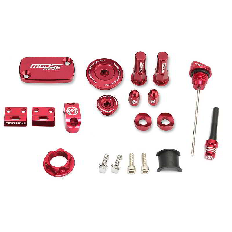 Moose Racing Bling Pack Billet Aluminum Red For Honda CRF230F 2003-2016 - 1231-0902