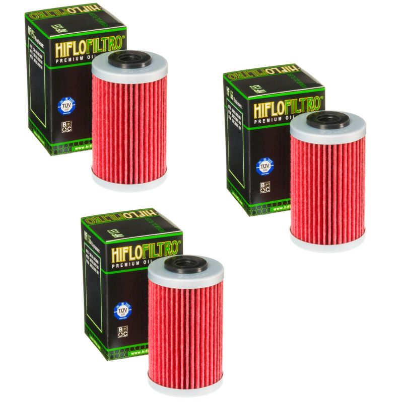 Hiflo Oil Filter 3 Pack ATV Polaris Outlaw 450 MXR 450 S 08-09 / Outlaw 525 07-11 - 1