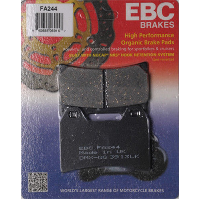 EBC Organic Front Brake Pads - FA244-0