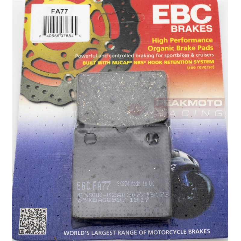 EBC Organic Brake Pads - FA77-0