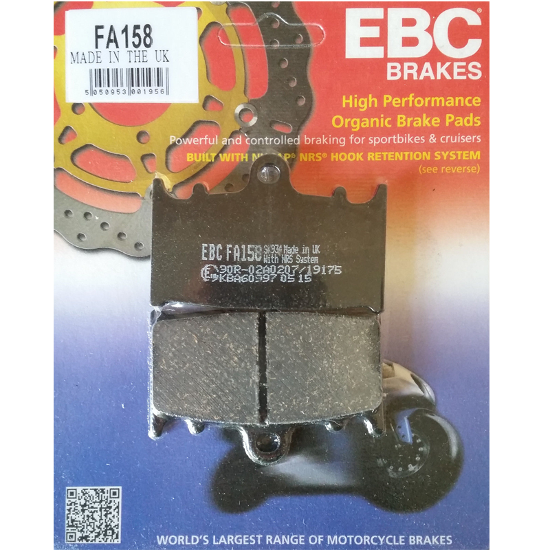 EBC Organic Brake Pads - FA158-0