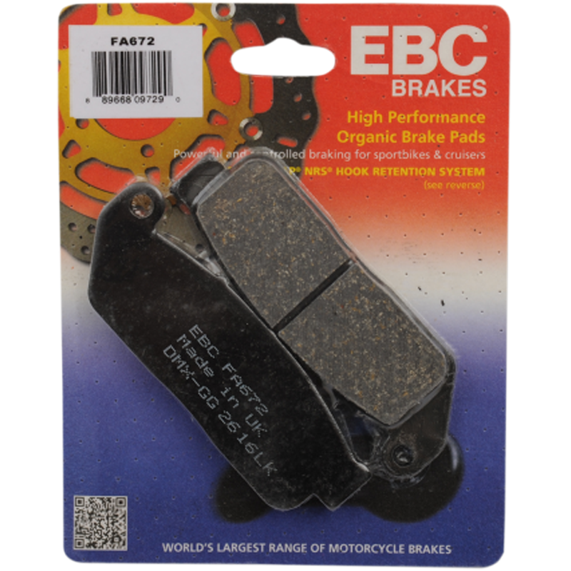 EBC Organic Brake Pads - FA672-0