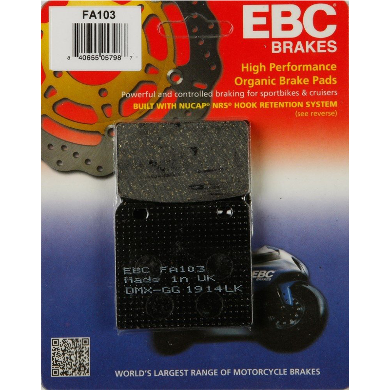 EBC Organic Brake Pads - FA103-0