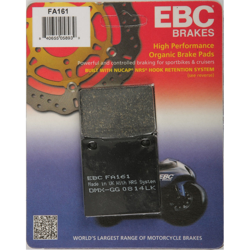 EBC Organic Front Brake Pads - FA161-0