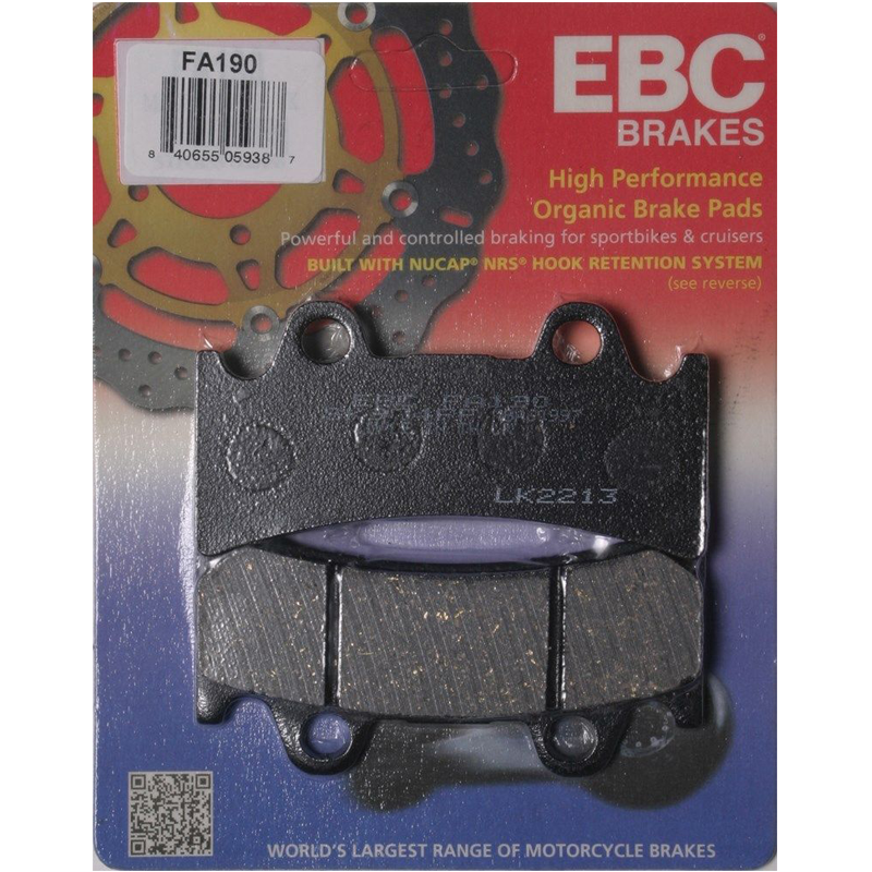 EBC Organic Front Brake Pads - FA190-0