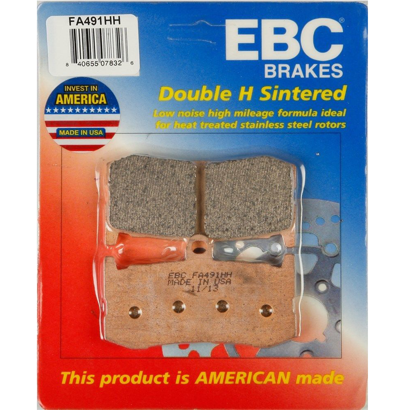 EBC Sintered Double H Front Brake Pads Triumph Daytona 675, Street Triple 675 RX - FA491HH-0