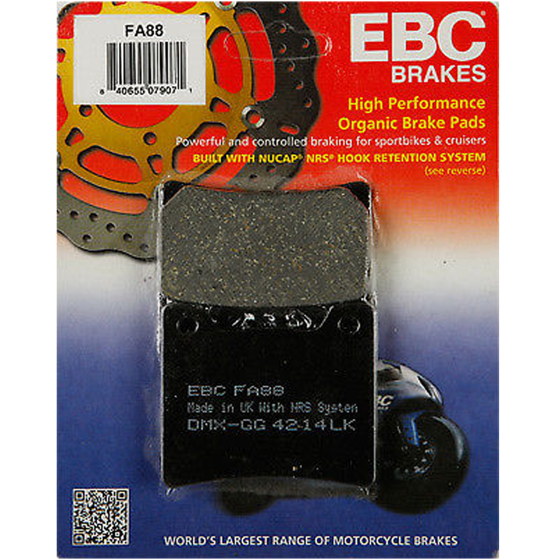 EBC Organic Brake Pads - FA88-0