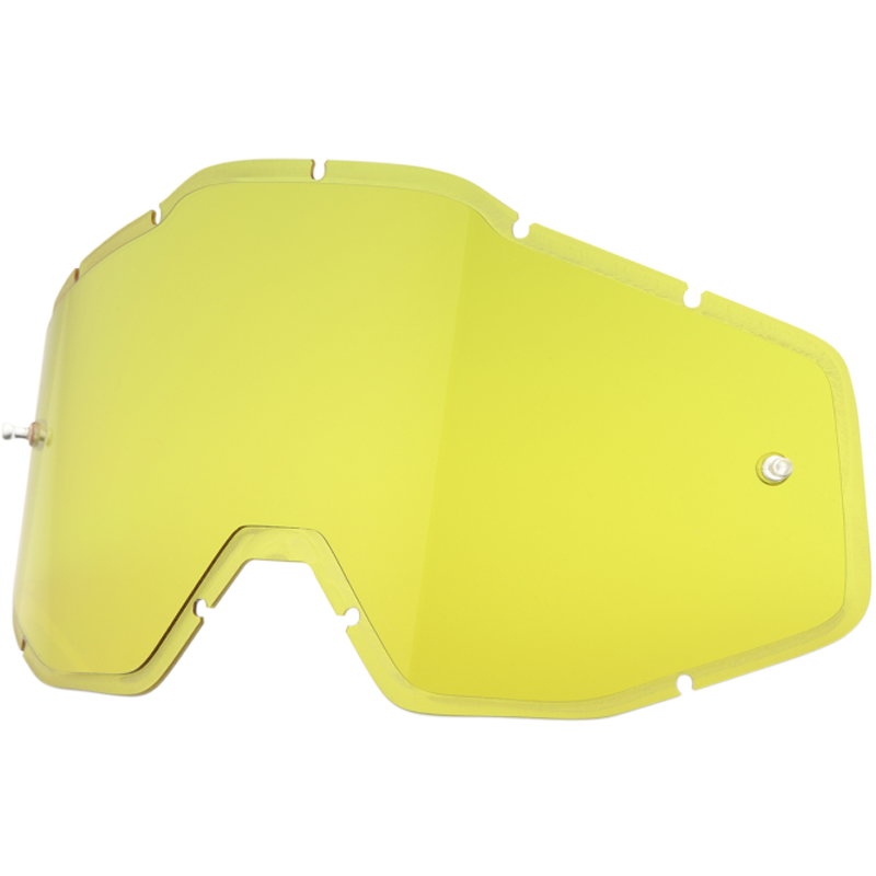 100% Strata MX / Racecraft / Accuri Plus Injected Replacement Lens HD Yellow