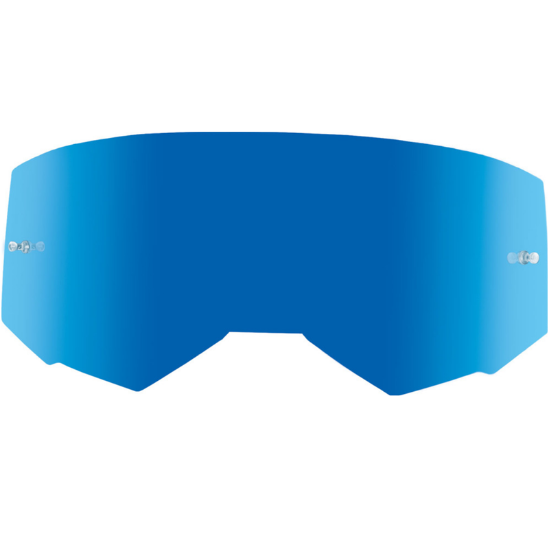 Fly Racing Zone Pro, Zone, Focus Replacement Single Lens W/Post Blue Mirror/Smoke