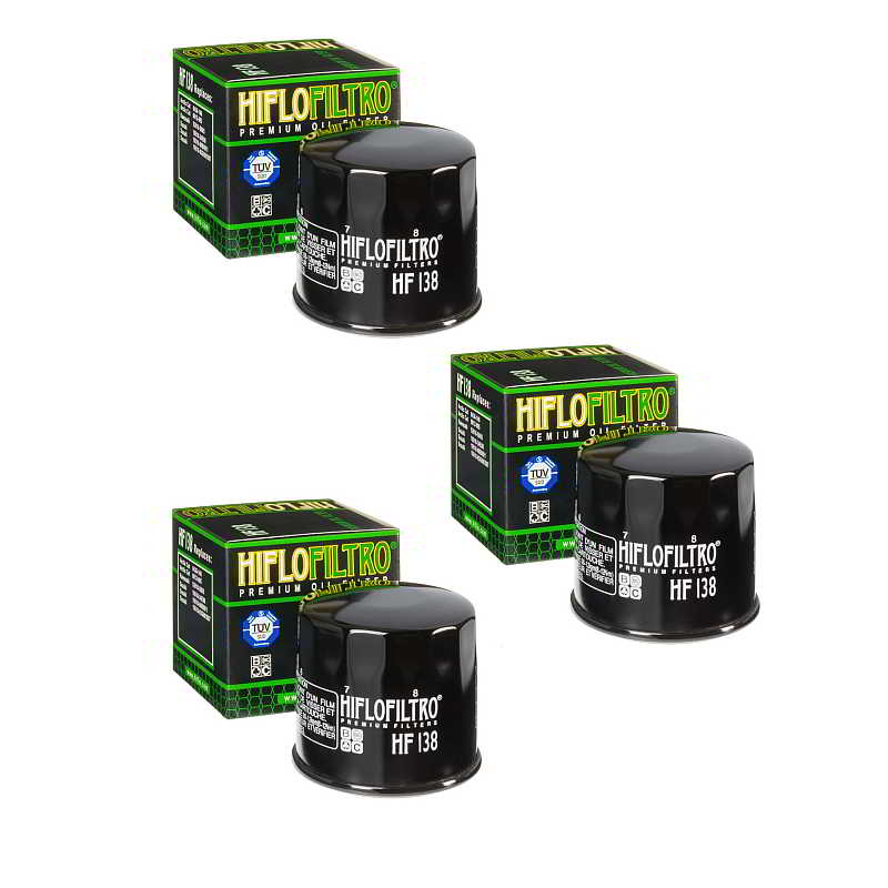 Hiflofiltro HF138 Oil Filter 3 Pack Aprilia Cagiva Suzuki GSXR600 GSXR700 VL800-0