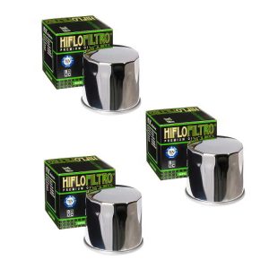 Hiflofiltro HF138C Chrome Oil Filter 3 Pack Aprilia Cagiva Suzuki GSXR600 700-0