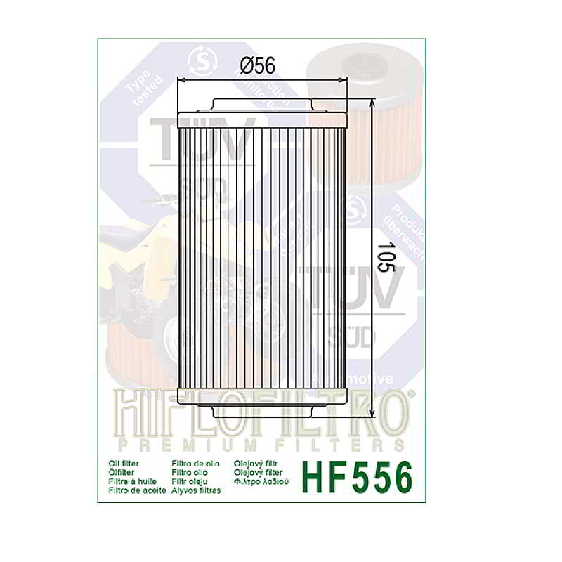 Hiflofiltro HF556 Oil Filter 3 Pack John Deere Trail Buck 650 Auto 2005-161252