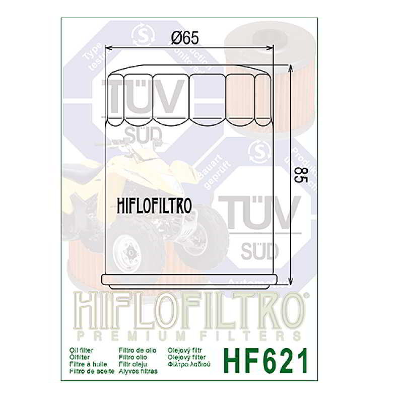 Hiflofiltro HF621 Oil Filter 3 Pack Arctic Cat 350 366 400 450 500 550 650 700-159793