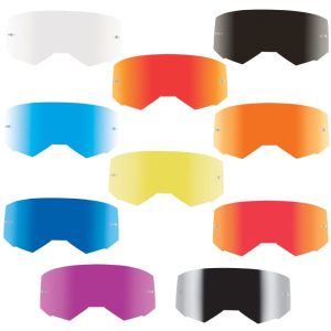 Fly Racing Zone Pro, Zone, Focus Replacement Single Lens W/Post Silver Mirror/Smoke