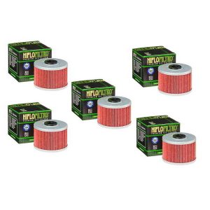 Hiflofiltro HF112 Oil Filter 5 Pack For Can-Am Honda Polaris Gas Gas - HF112