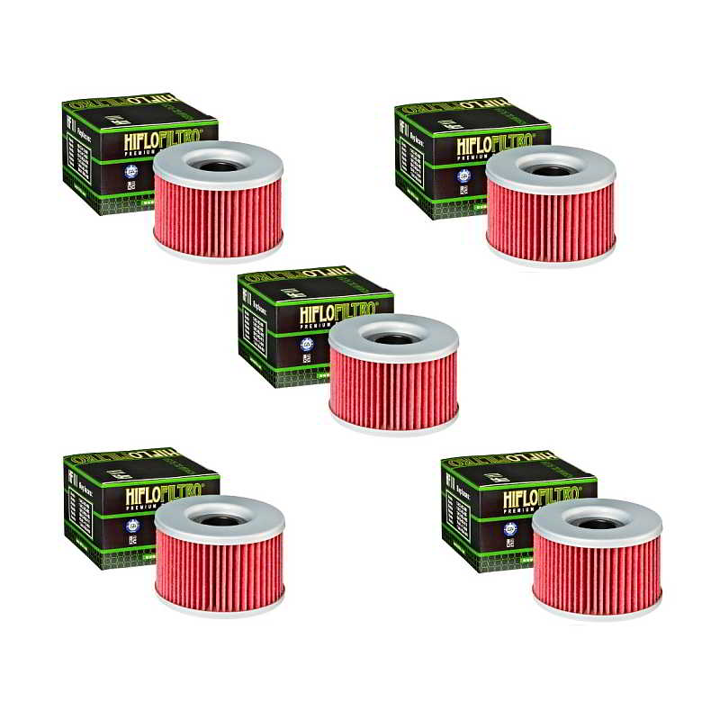 Hiflofiltro HF111 Oil Filter 5 Pack Honda CB400 450 CM250 400 450 GL500 GL650-0