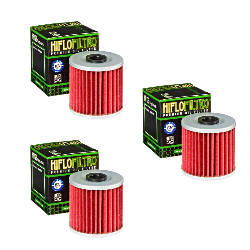 Hiflofiltro 5 Pack Oil Filter Kawasaki KL250 KLR250 KLR600 KLR650 KLX650 KLX650R - HF123