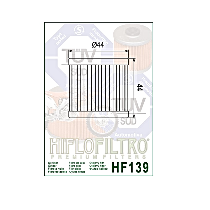 Hiflofiltro Oil Filter 5 Pack DR-Z400E 00-07 & DR-Z400S DR-Z400SM 00-2018-170069