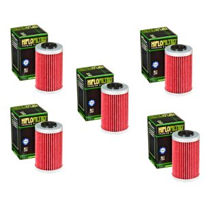 Hiflo Oil Filter 5 Pack KTM 250 400 450 520 525 EXC / 620 640 690 Duke - HF155
