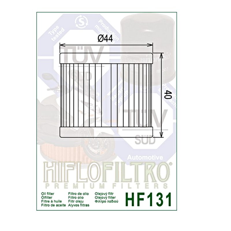 Hiflofiltro HF131 Oil Filter 5 Pack Hyosung GT250R GV250 & Suzuki DR125 GN125-173680
